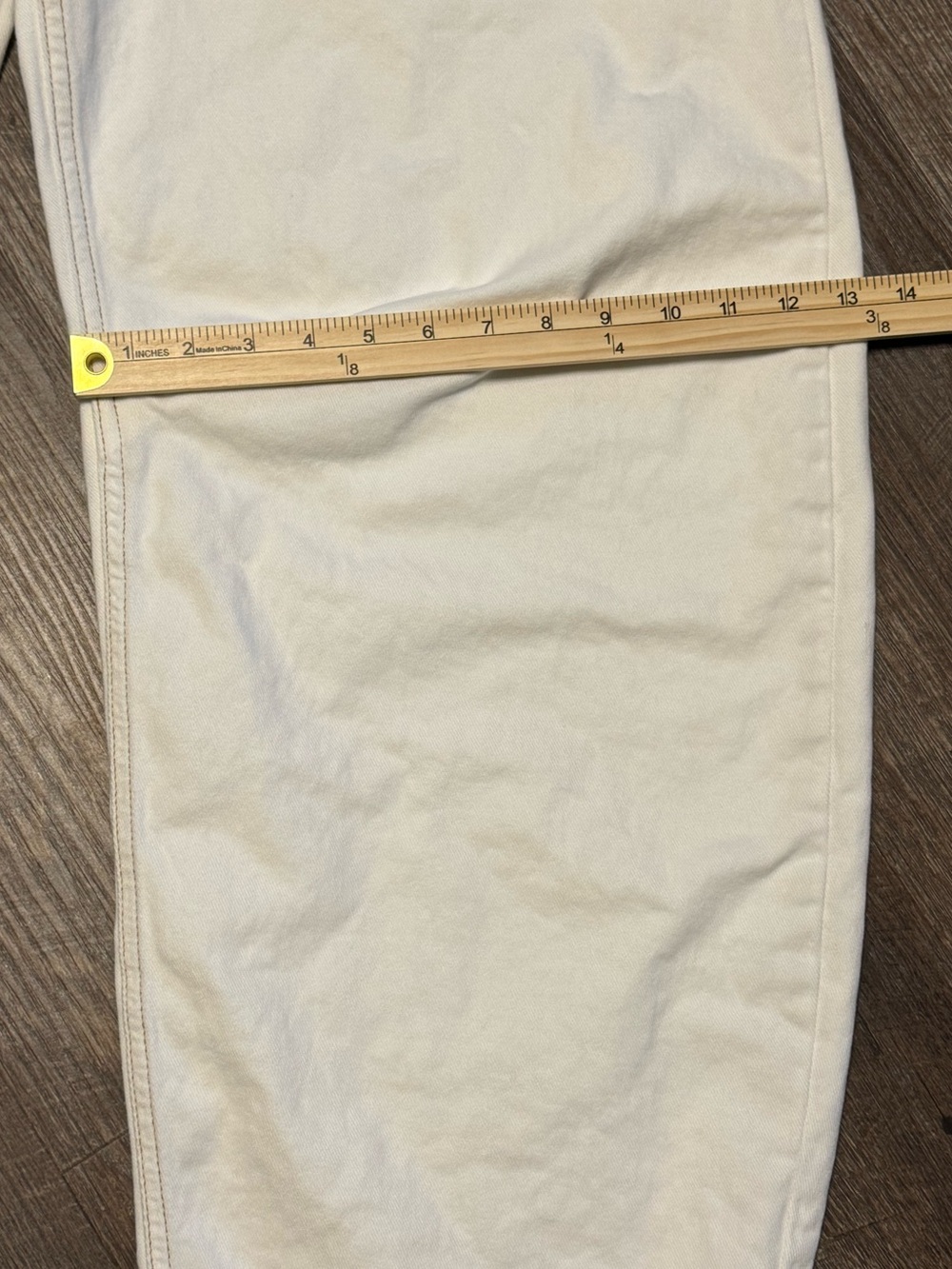 ASOS ARRANGE Sydney Off White/White Denim/Cotton Barrel Leg Jeans US 12 - Picture 5 of 15